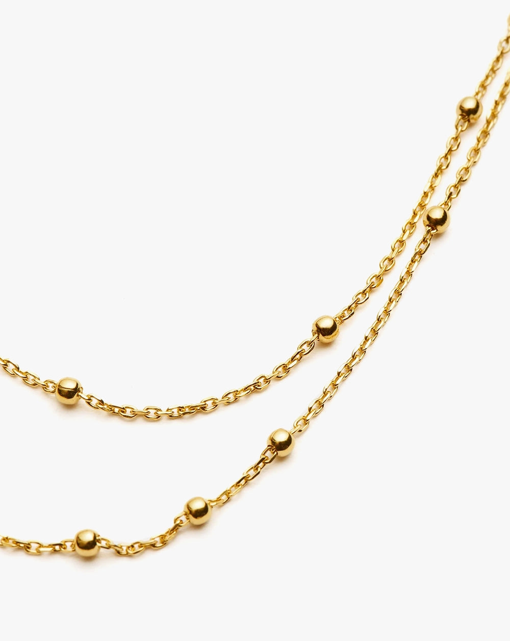 18K Gold Vermeil Double Chain Necklace