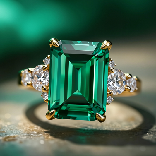 Flora's Ode | 3CT Green Emerald Ring