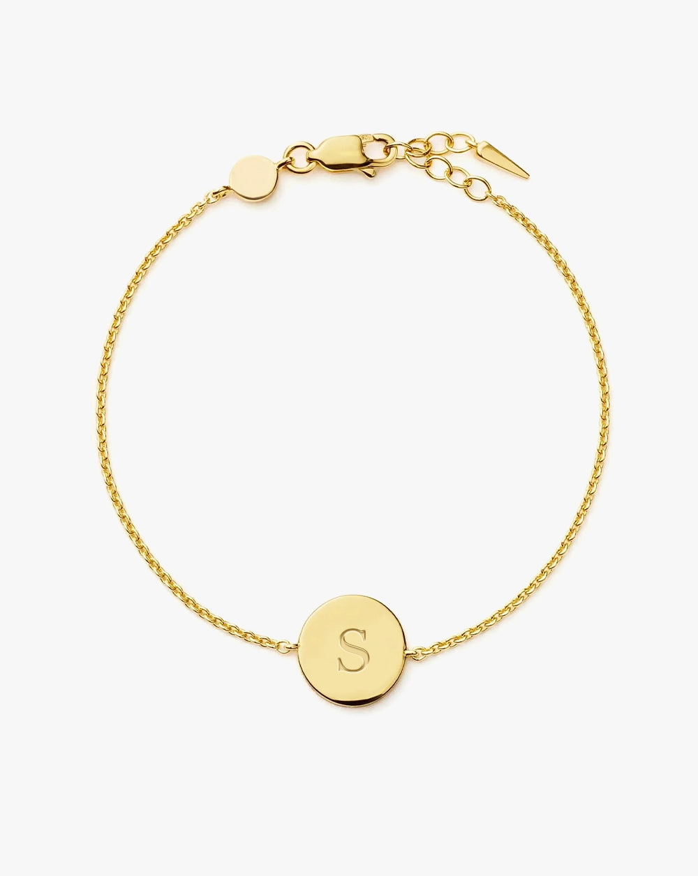 18K Gold Plated Vermeil Engravable Round Bracelet