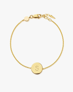 18K Gold Plated Vermeil Engravable Round Bracelet