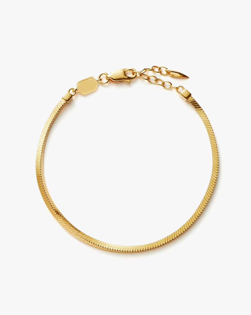 18K Gold Vermeil Square Snake Chain Bracelet