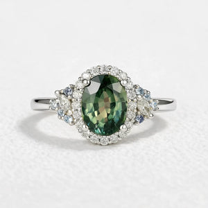 Thalassa Luxe Mystique Teal Sapphire Rings