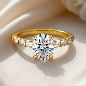 Lyra’s Lumina | 2CT Oval Cut Moissanite Ring