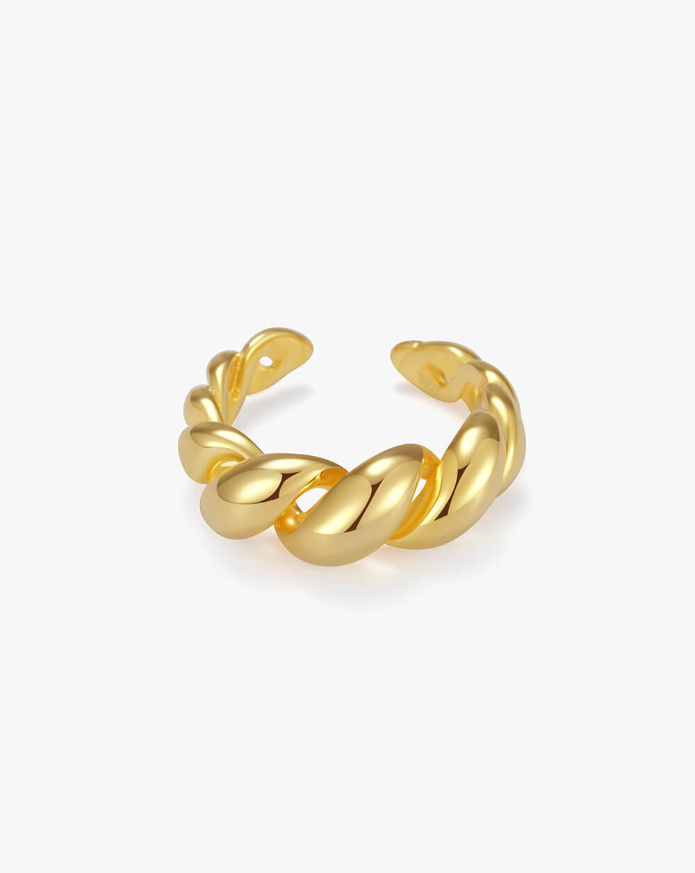 Gold Minimal Twist Dome Ring