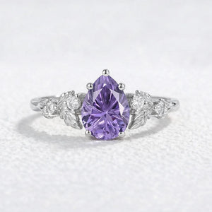 Daisy Promise｜Pear Shaped Purple Sapphire Engagement Ring