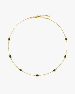 18K Gold Vermeil Magma Gemstone Charm Choker