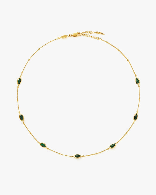 18K Gold Vermeil Magma Gemstone Charm Choker