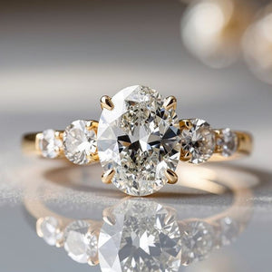 Audrey‘s Brilliance | 1CT Oval Cut Moissanite Ring