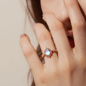 Charlotte 1.5ct Lab Opal Signature Vintage Engagement Ring