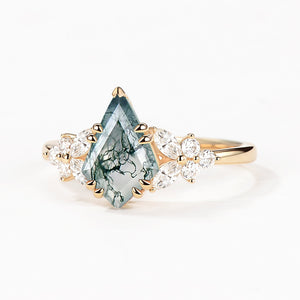 1.5ct Kite Moss Agate Engagement Ring