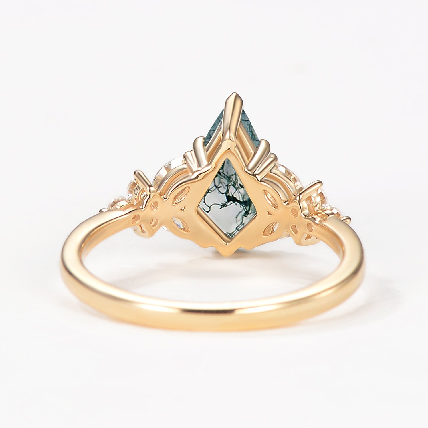 1.5ct Kite Moss Agate Engagement Ring