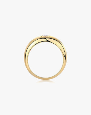 Antique Sunny Solitaire Chunky Ring-Unisex