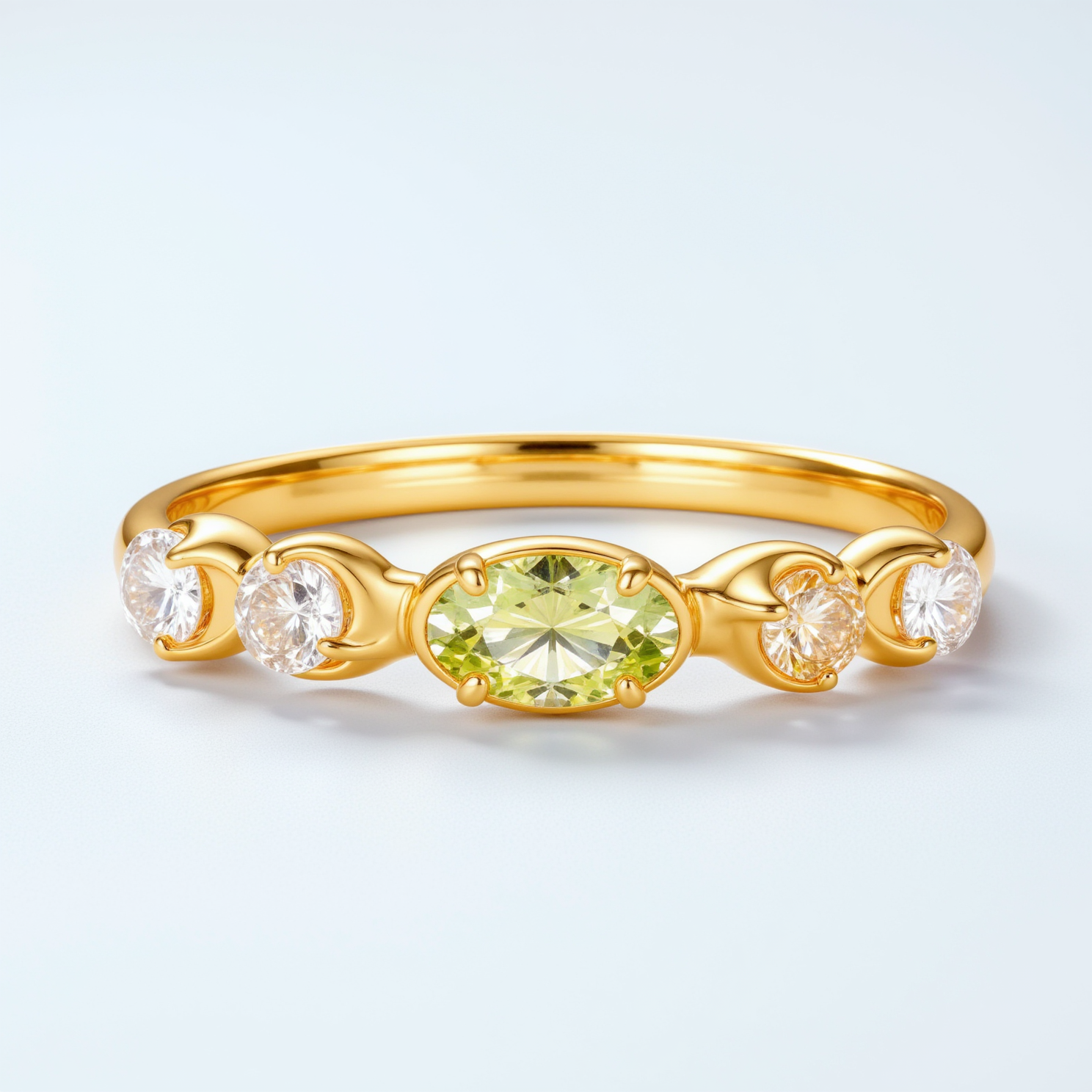 Adjustable Vintage Peridot Stacking Ring - Stellaradorn