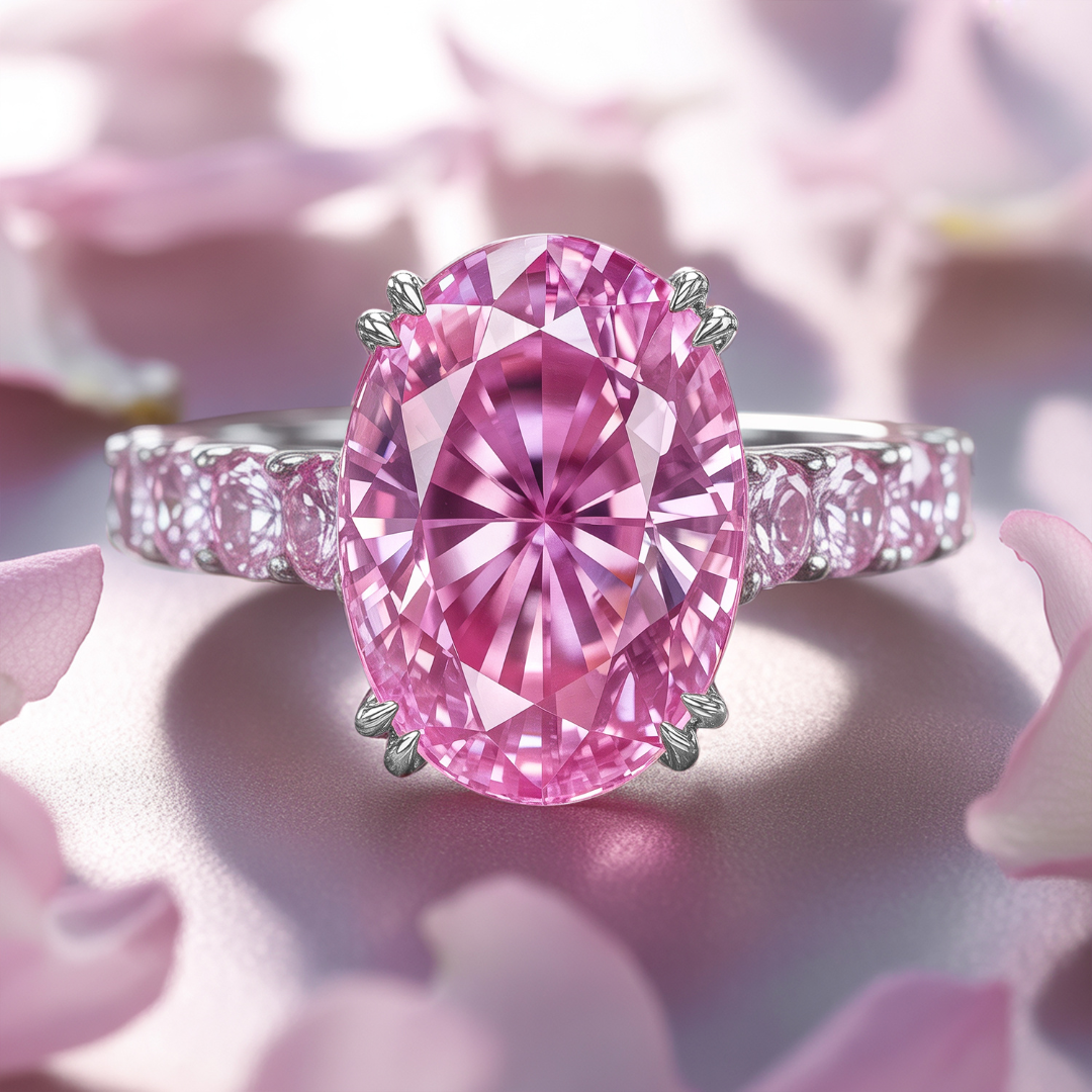 Camilla 3CT Oval-Cut  Pink Gemstone Ring
