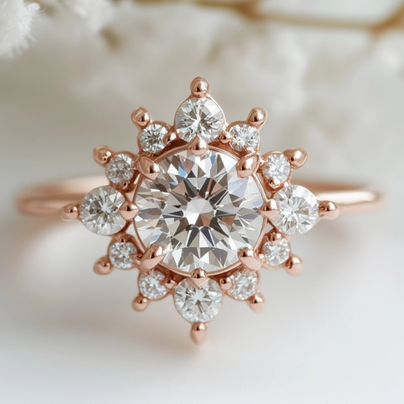 Astra Memoria | Lab Grown Diamond Halo Engagement Ring