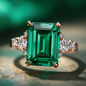 Flora's Ode | 3CT Green Emerald Ring