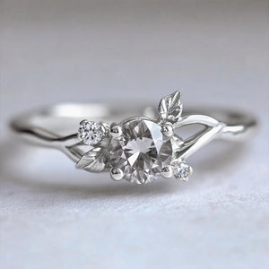Frostfall Tracery Salt and Pepper Diamond Engagement Ring
