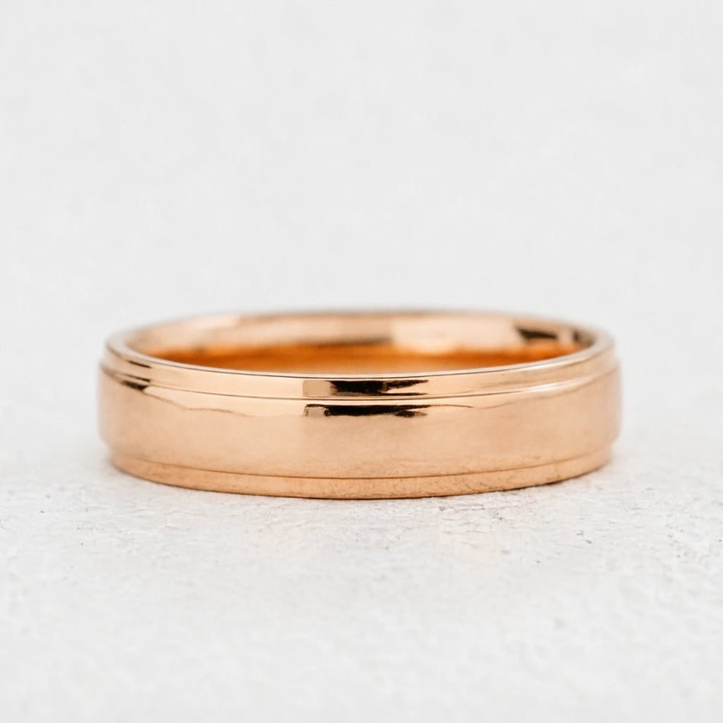 Twin Edge | Polished Wedding Band