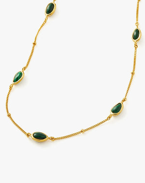 18K Gold Vermeil Magma Gemstone Charm Choker