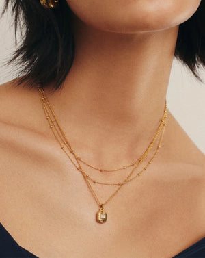 18K Gold Vermeil Double Chain Necklace