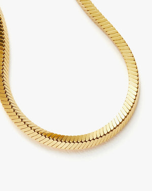 18K Gold Vermeil Square Snake Chain Bracelet