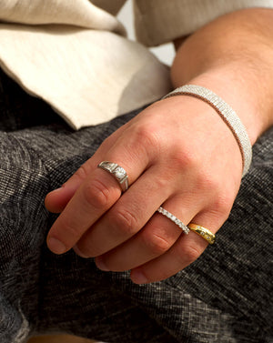 Stylish Elegance Diamond Adjustable Open Ring