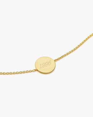 18K Gold Plated Vermeil Engravable Round Bracelet