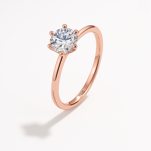 0.3CT Round Cut Moissanite Ring