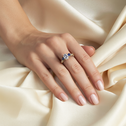 The Adrianna 2CT Oval Cut Moissanite Ring