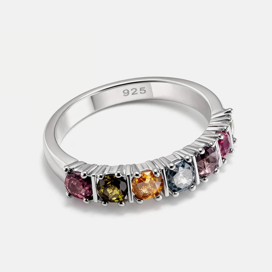 Minimal Tourmaline Stacking Ring
