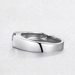 The Chameleon Prism | Princess Cut Alexandrite Men's Band