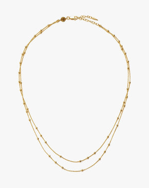 18K Gold Vermeil Double Chain Necklace