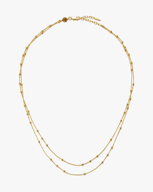 18K Gold Vermeil Double Chain Necklace
