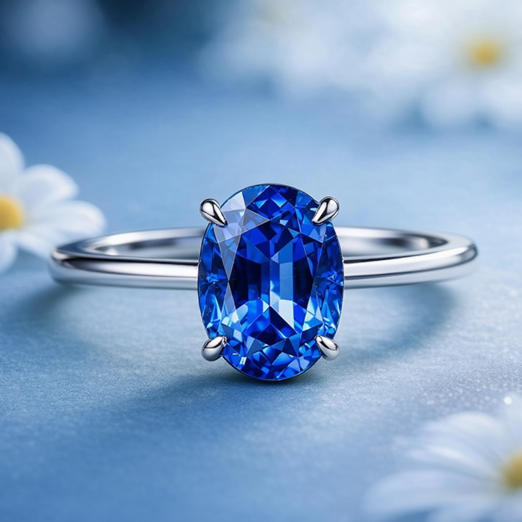 The Glacial Tarn | Elara‘s Oval Blue Sapphire Ring