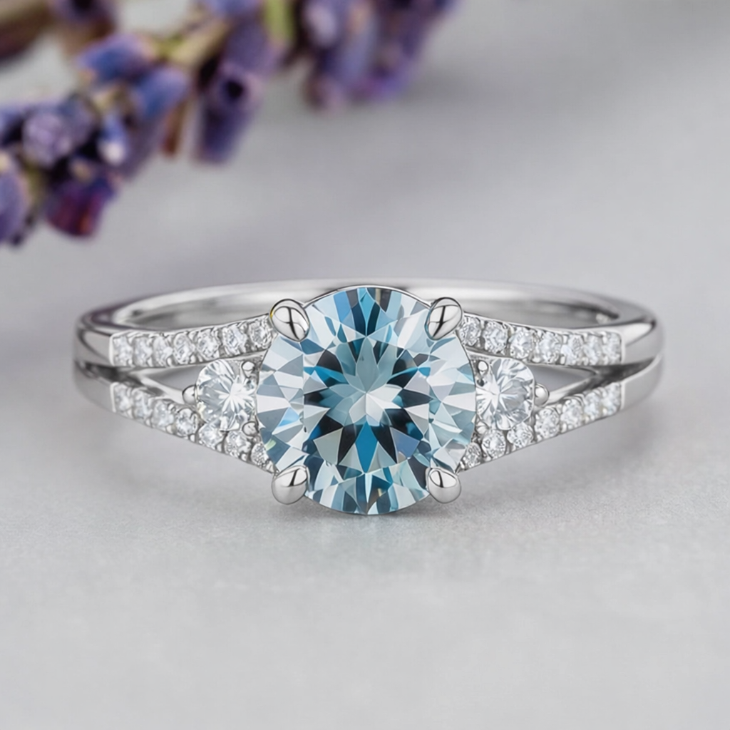 Celia‘s Zephyr | 2CT Sky Blue Sapphire Ring