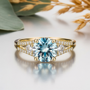 Azura 2CT Sky Blue Gemstone Ring