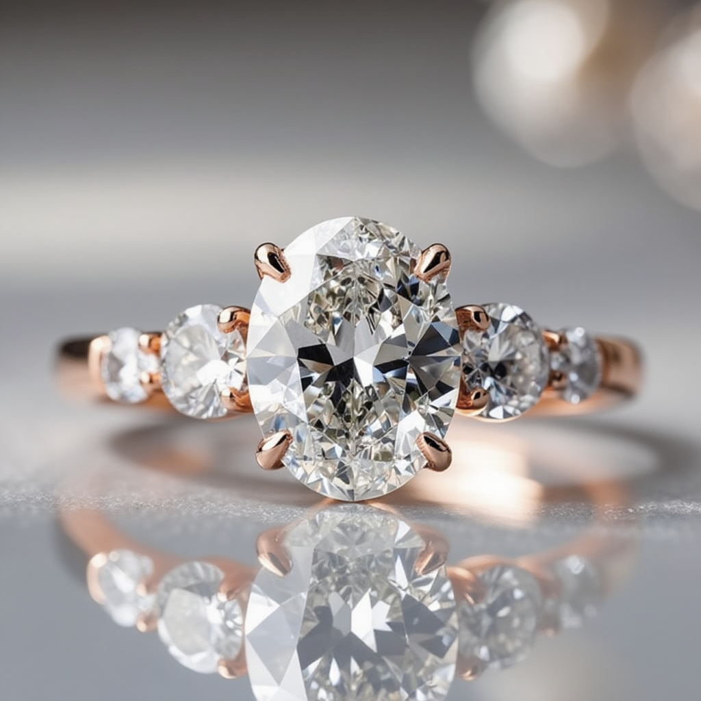 Audrey‘s Brilliance | 1CT Oval Cut Moissanite Ring