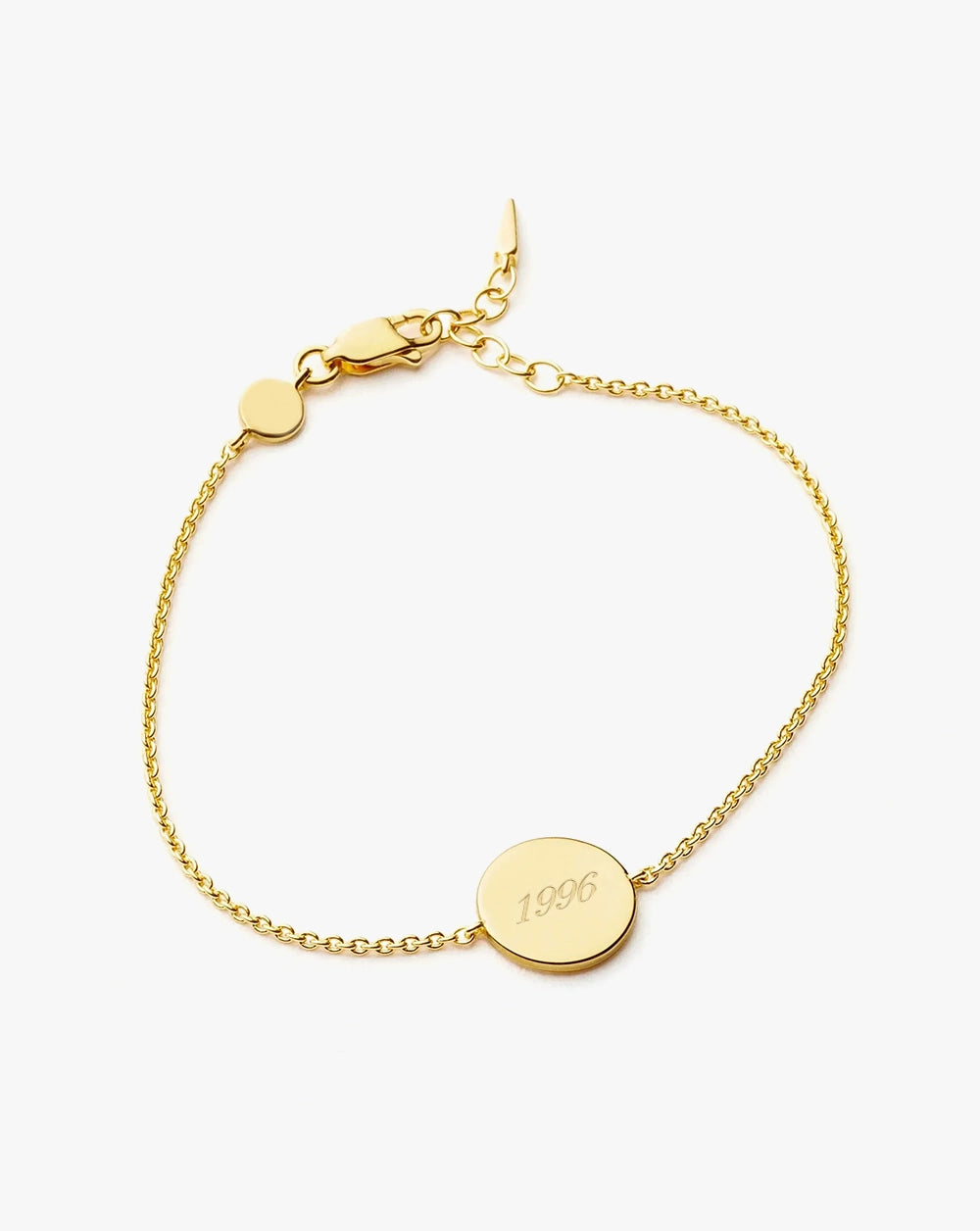 18K Gold Plated Vermeil Engravable Round Bracelet