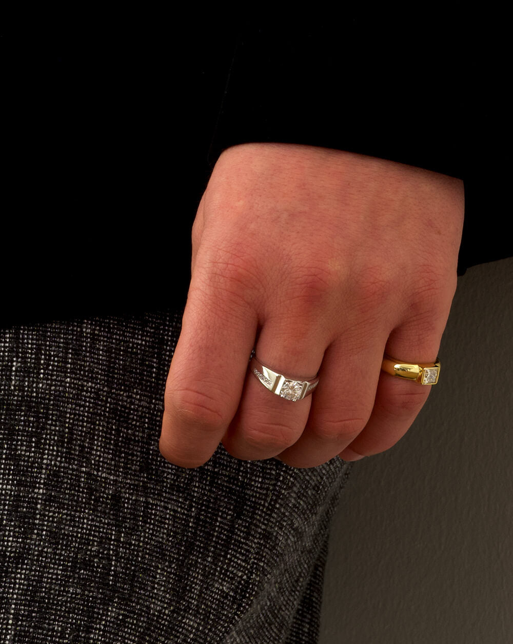 Stylish Elegance Diamond Adjustable Open Ring