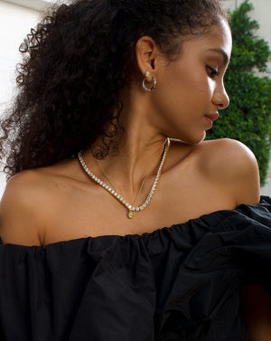 Radiant Opal Gem Gold Pendant Necklace