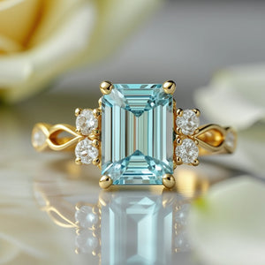 Elara‘s Grace | 1CT Emerald-Cut Diamond Ring