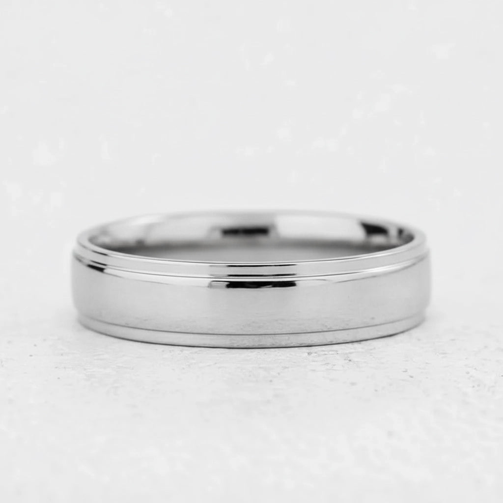 Twin Edge | Polished Wedding Band