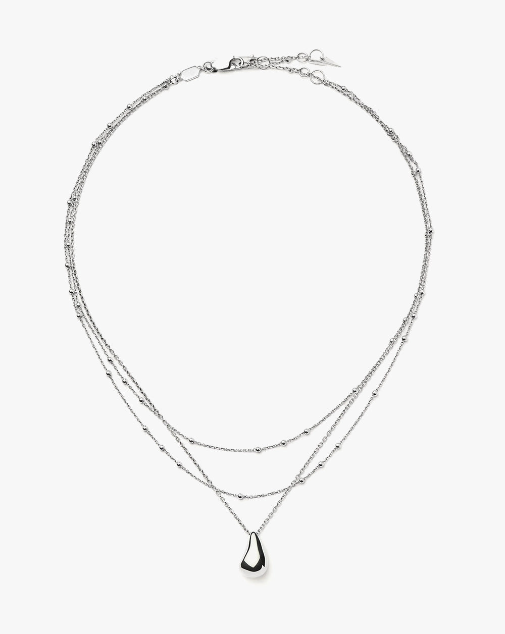 Savi Droplet Pendant & Double Necklace Set | Sterling Silver