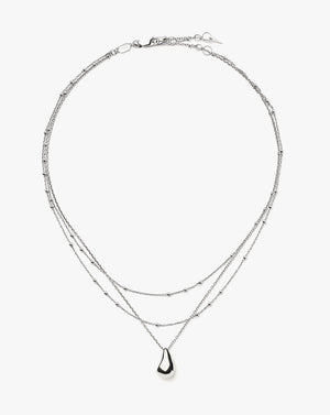 Savi Droplet Pendant & Double Necklace Set | Sterling Silver