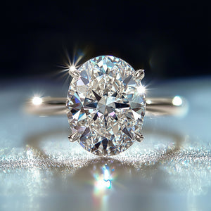 The Bella 3CT Oval Cut Moissanite Ring