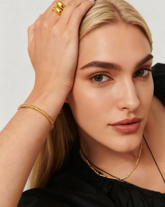 18K Gold Vermeil Gemelli Cuff Bracelet