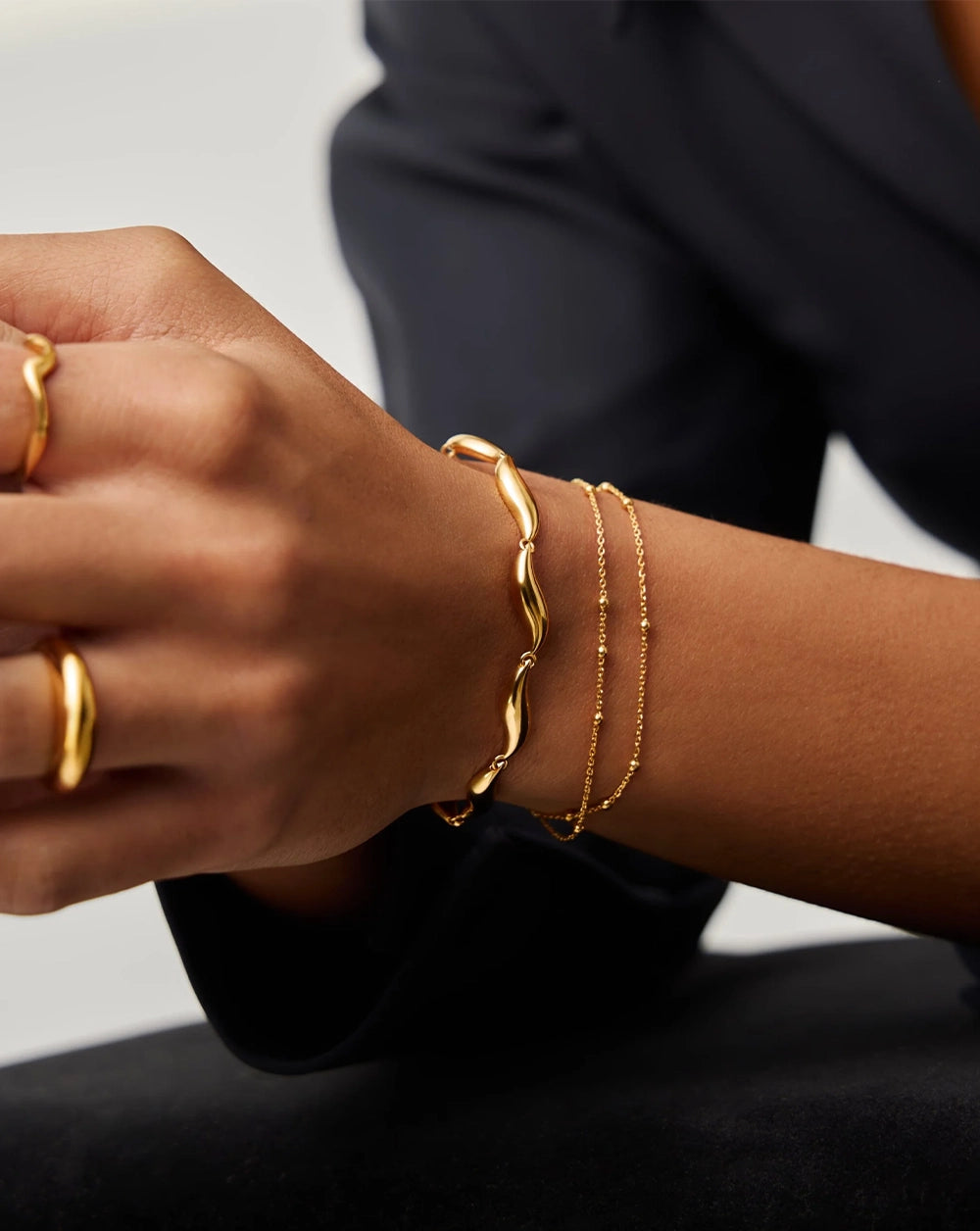 18K Gold Vermeil Signature Link Chain Bracelet