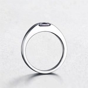 The Chameleon Prism | Princess Cut Alexandrite Men's Band