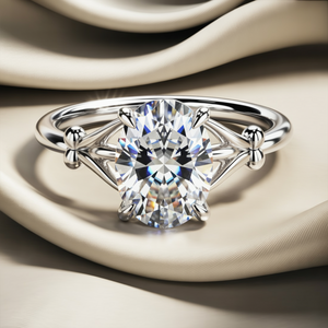 The Celeste 2CT Oval Cut Moissanite Ring