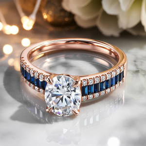 The Sapphira 1CT Oval Cut Moissanite Ring